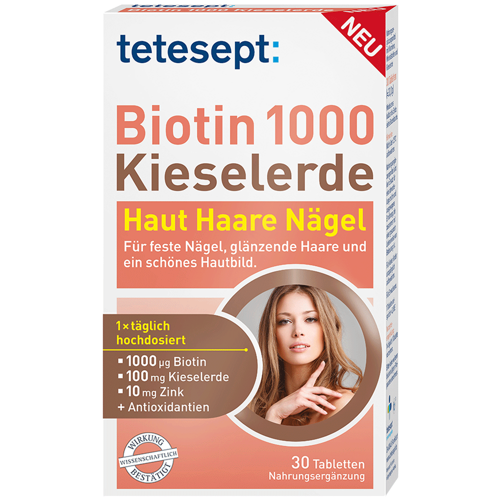 Bild: tetesept: Biotin 1000 Kieselerde 