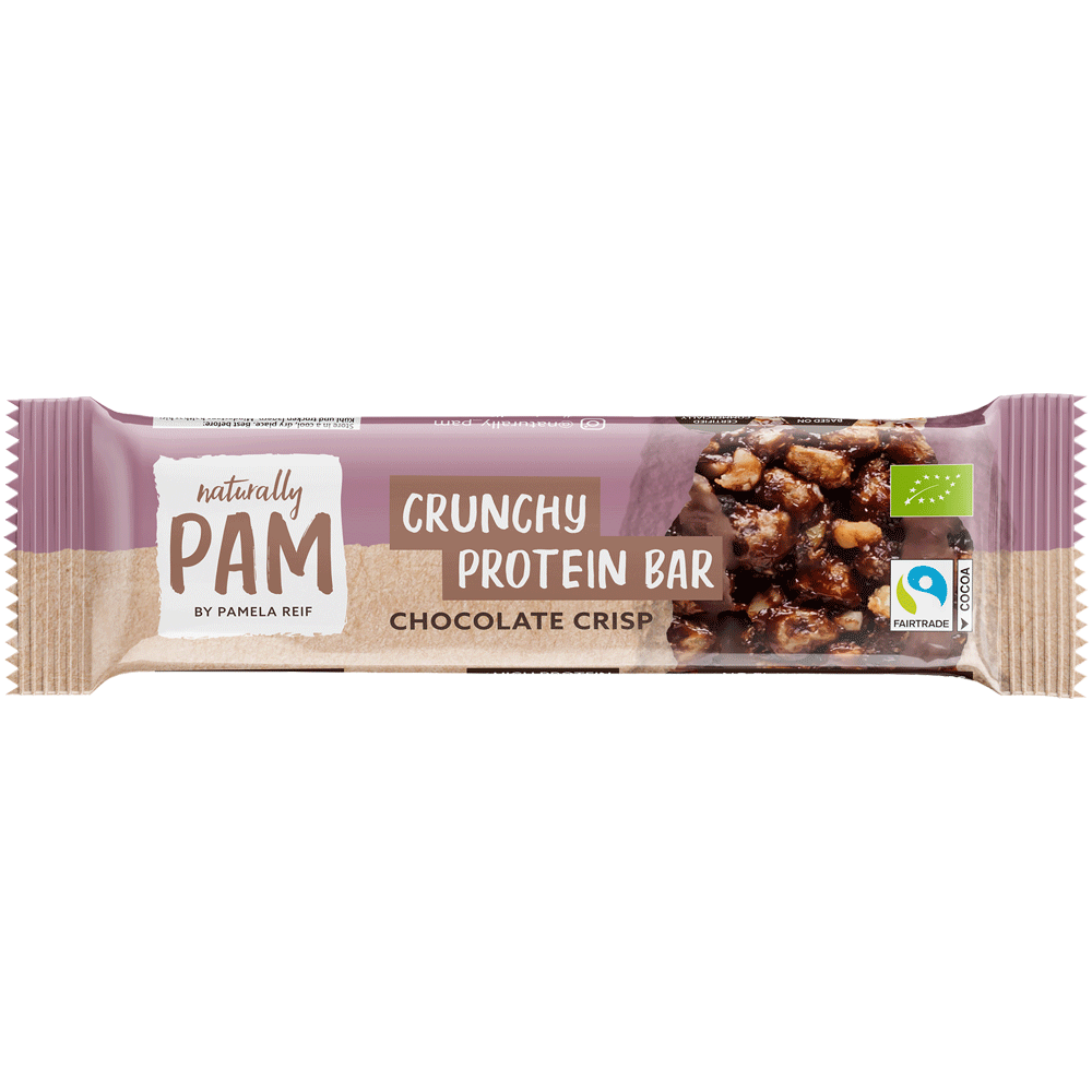 Bild: Naturally PAM by Pamela Reif Crunchy Protein Riegel Chocolate Crisp 