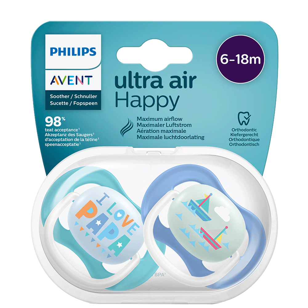 Bild: PHILIPS AVENT Schnuller Ultra Air Happy 6-18M 