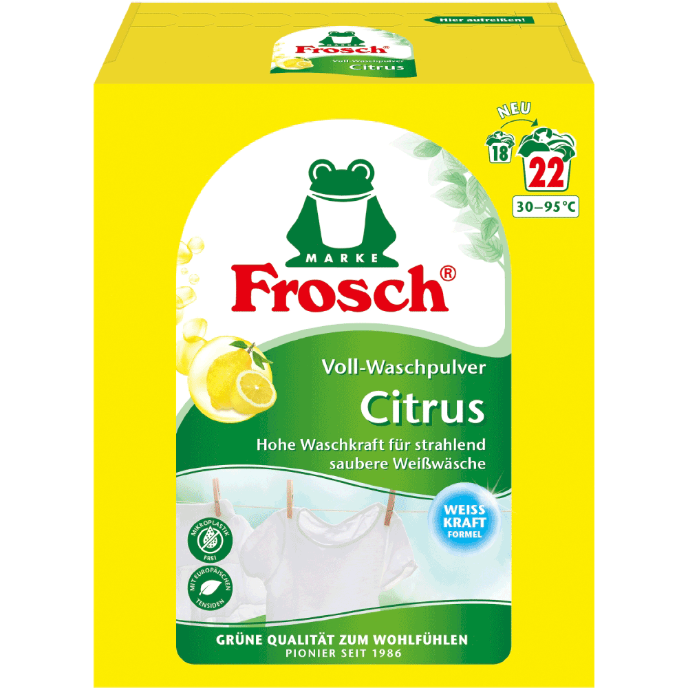 Bild: Frosch Voll-Waschpulver Citrus 