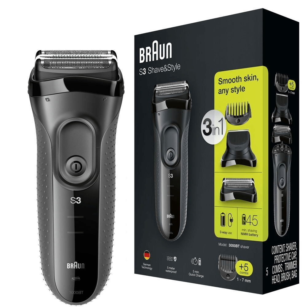 Bild: Braun Series 3 Shave&Style 3000BT Elektrorasierer 