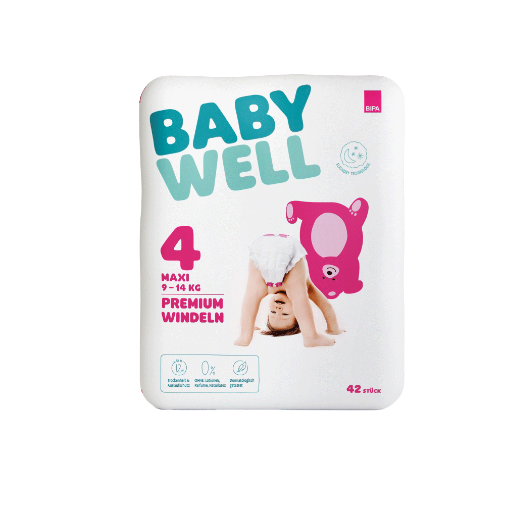 Bild: BABYWELL Premium Windeln Jumpopack Größe 4, 9-14 kg 