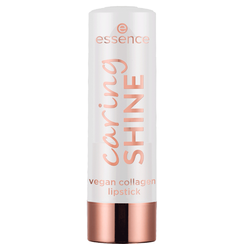 Bild: essence Shine vegan Collagen Lipstick My Way