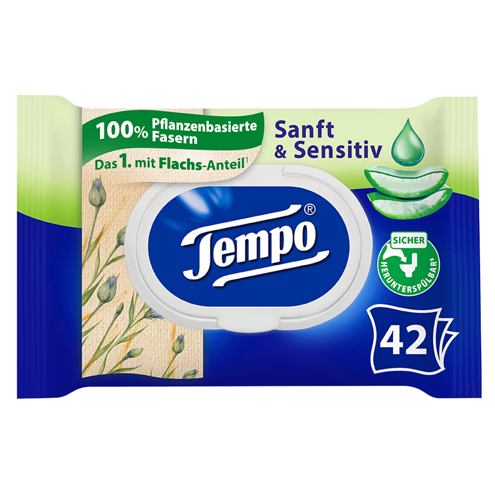 Bild: Tempo Feuchtes Toilettenpapier sanft & sensitiv 