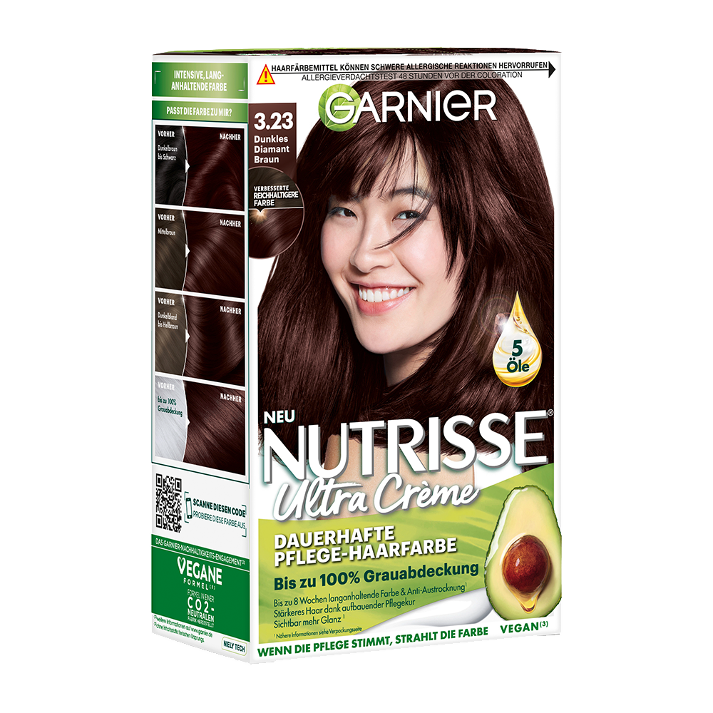 Bild: GARNIER Nutrisse Creme Coloration Dunkles Diamant Braun