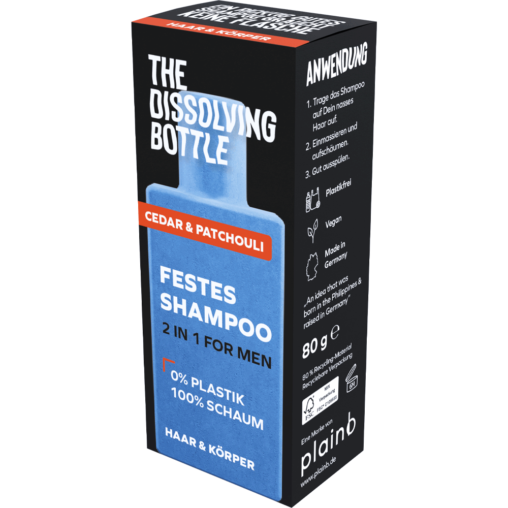 Bild: The Dissolving Bottle 2in1 Festes Shampoo & Körper 