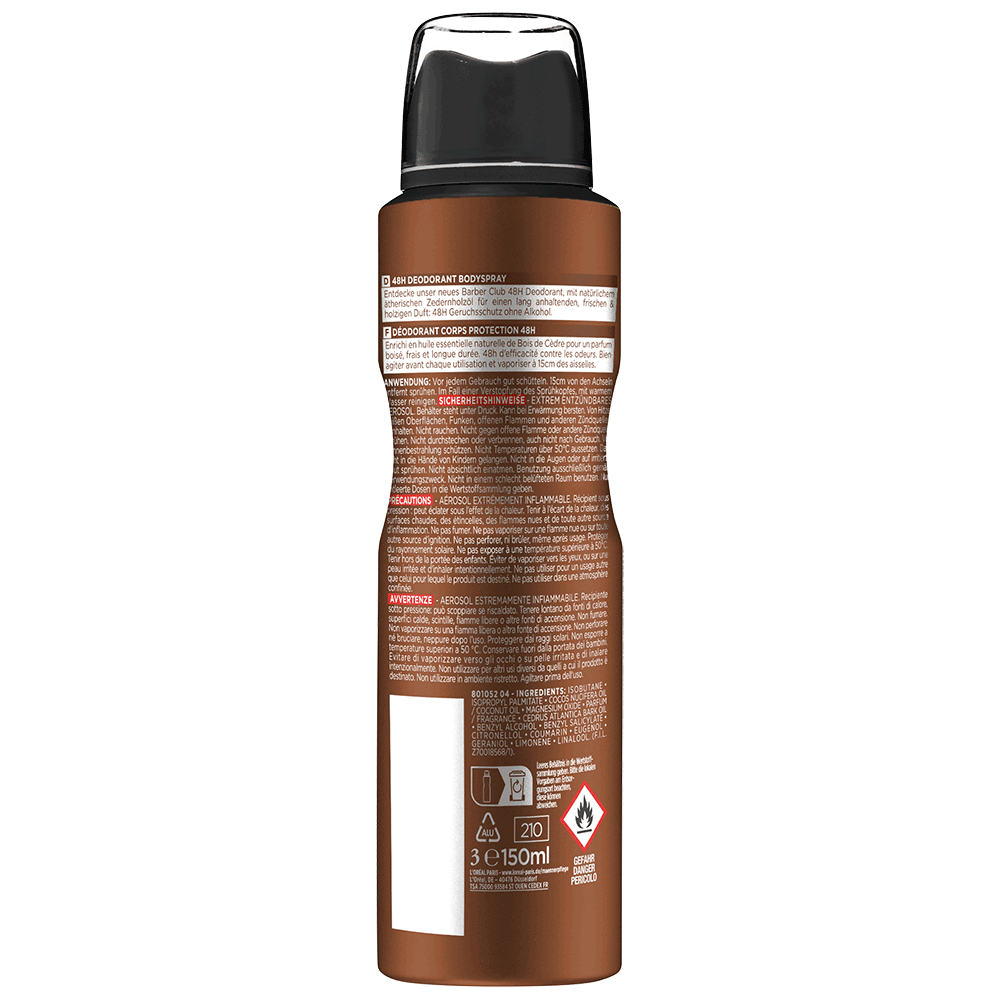 Bild: L'ORÉAL PARIS MEN EXPERT Barber Club 48h Deo Spray 