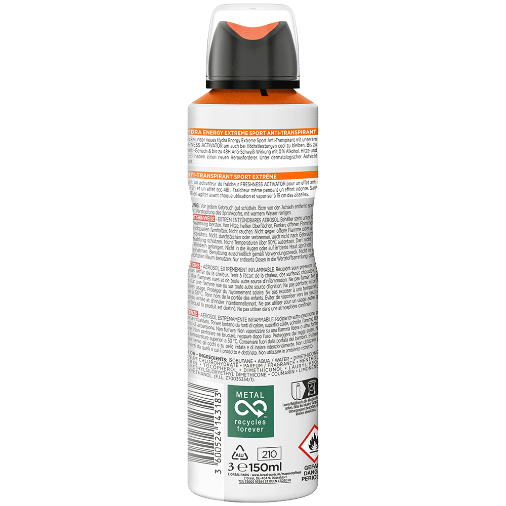 Bild: L'ORÉAL PARIS MEN EXPERT Hydra Energy Extreme Sport Anti-Transpirant Deo Spray 