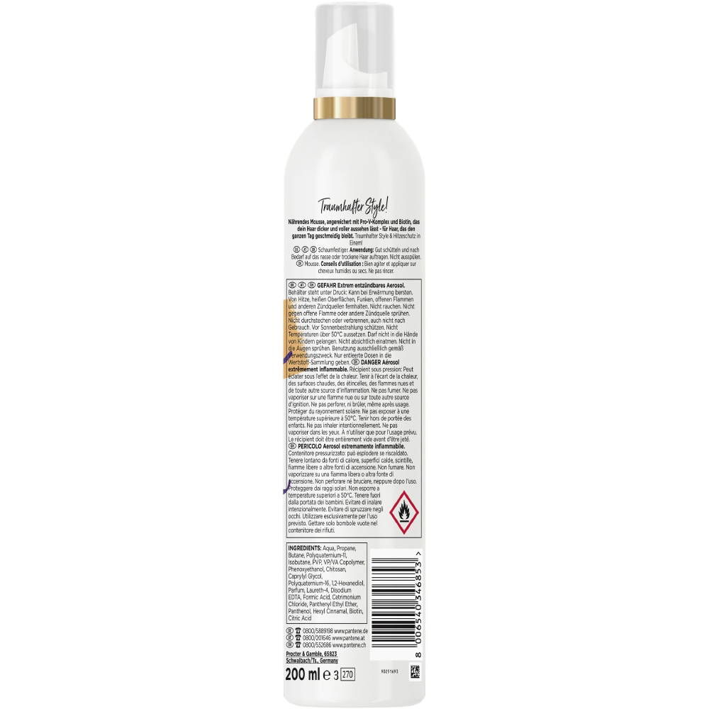 Bild: PANTENE PRO-V Perfect Volume Nährendes Haar Mousse Mit Biotin 