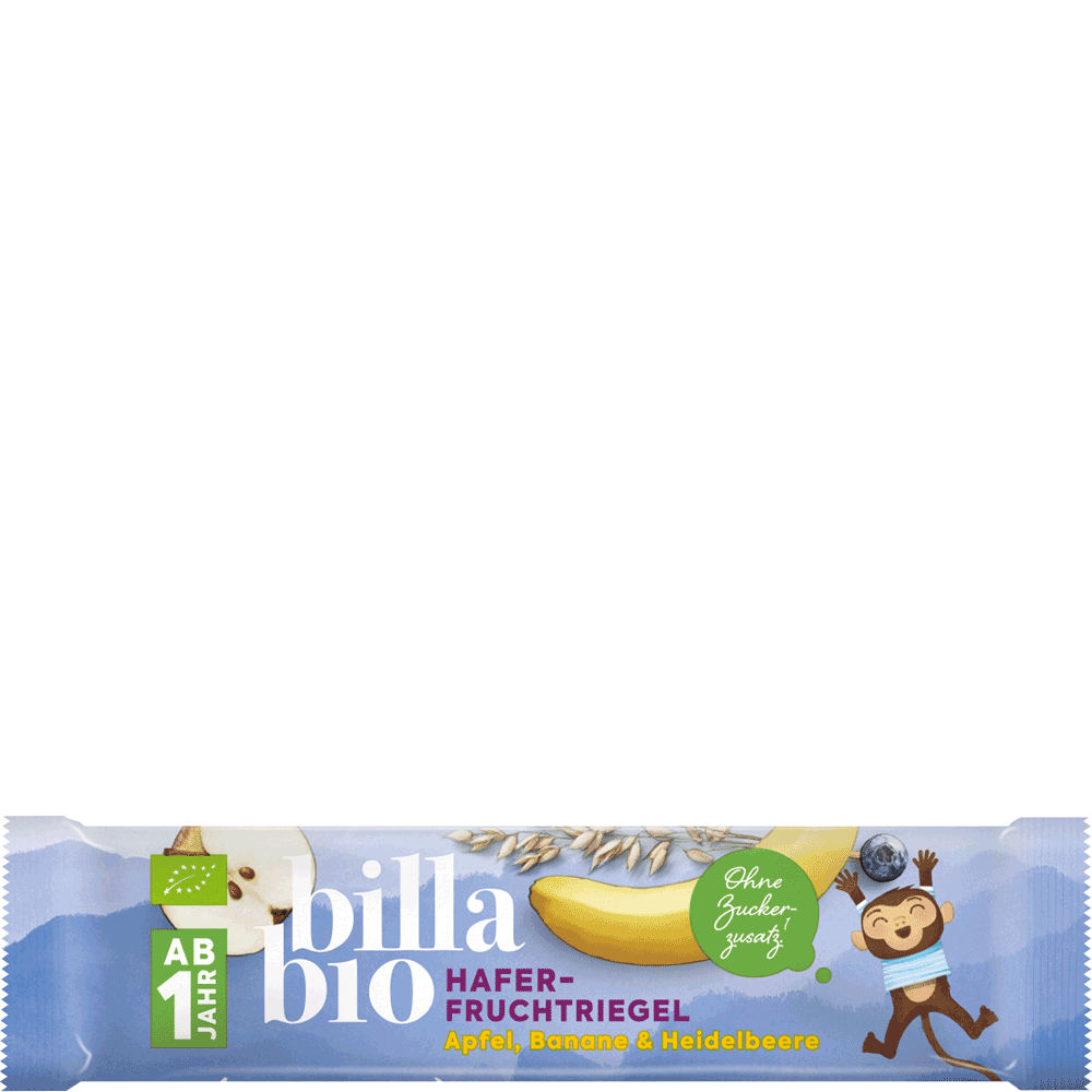 Bild: Billa Bio Babyriegel Apfel, Banane & Heidelbeere 6er 