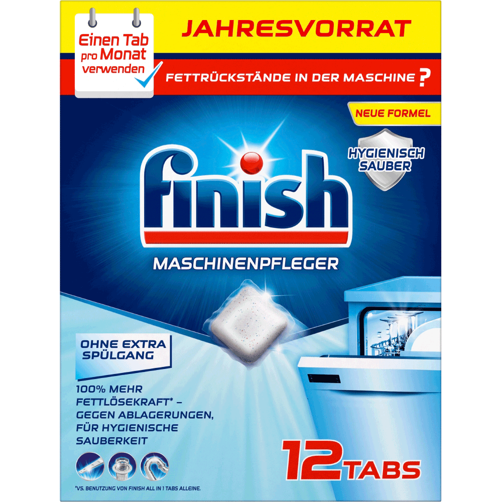 Bild: finish Maschinenpfleger Tabs Jahresvorrat 