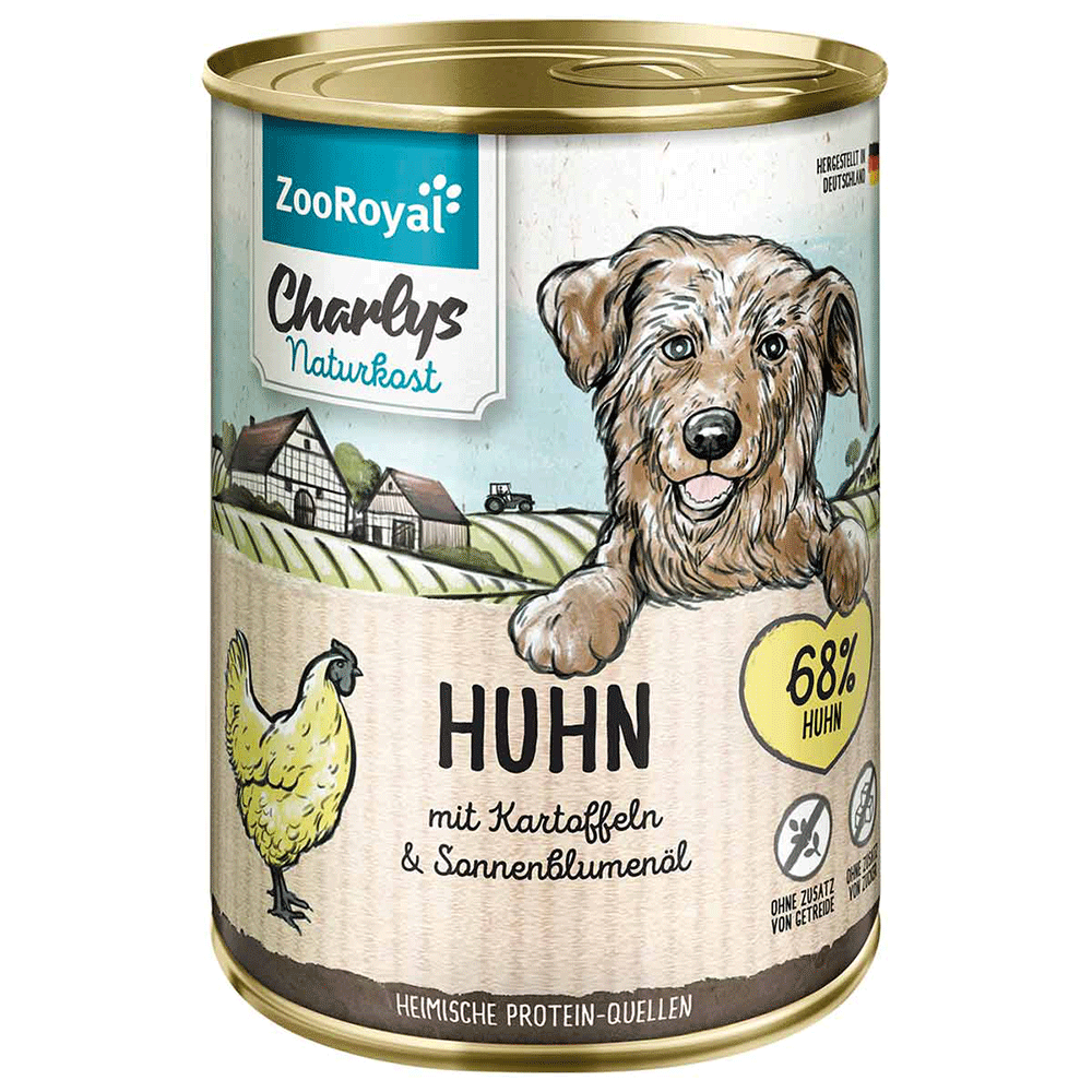 Bild: ZooRoyal Charlys Naturkost Huhn mit Kartoffeln Hundefutter 