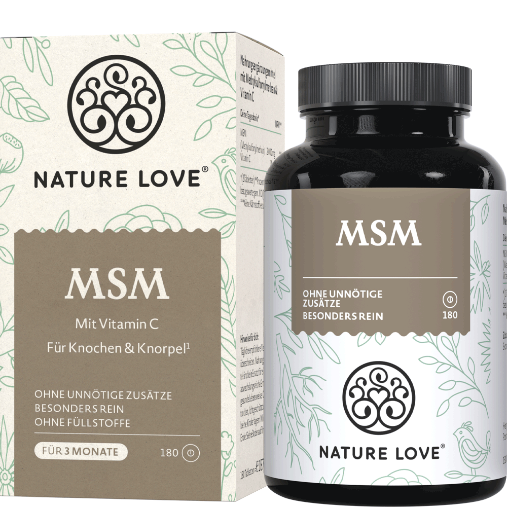 Bild: NATURE LOVE MSM mit Vitamin C 