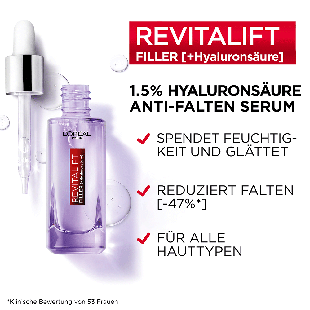 Bild: L'ORÉAL PARIS Revitalift Filler Anti-Falten Serum 