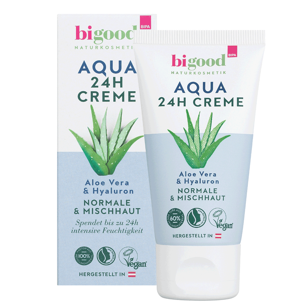 Bild: bi good Aqua 24h Creme Aloe Vera & Hyaluron 