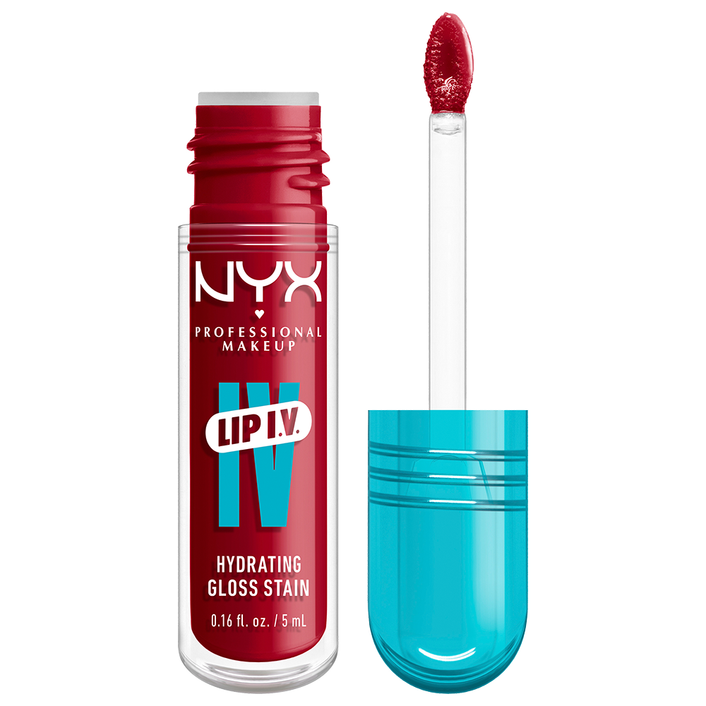 Bild: NYX Professional Make-up Lip IV Gloss Serum feuchtigkeitsspendender Lipgloss Red-y. Set. Wet!