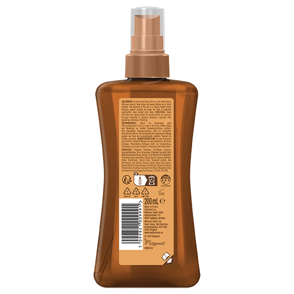 Bild: Hawaiian Tropic Glowing Protection Dry Spray Oil LSF 15 