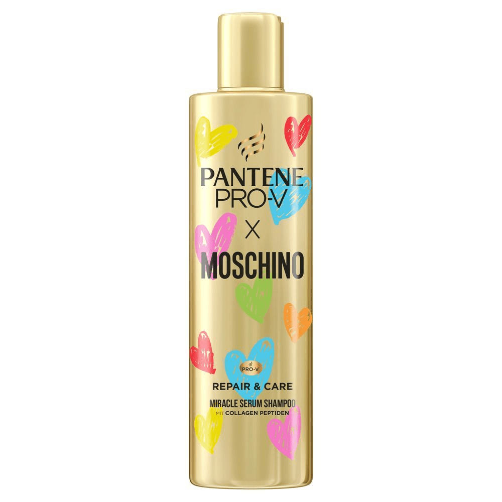 Bild: PANTENE PRO-V Pro-V x Moschino Miracle Serum Shampoo Repair & Care Mit Collagen-Peptiden 