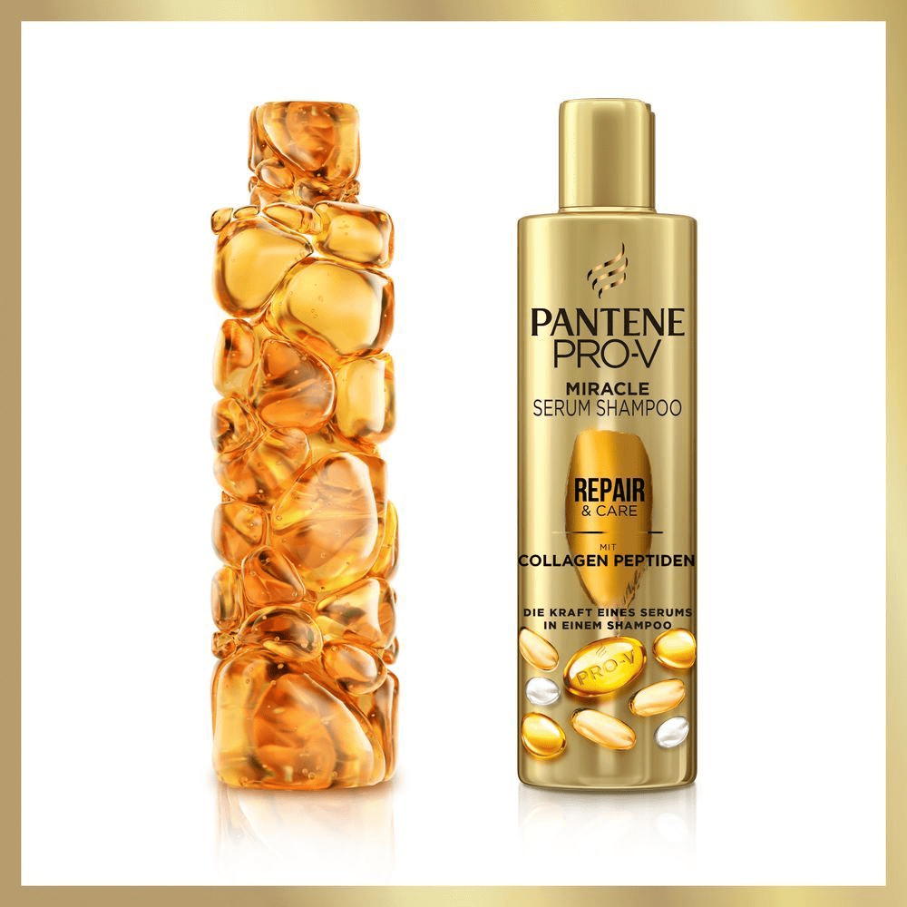 Bild: PANTENE PRO-V Pro-V x Moschino Miracle Serum Shampoo Repair & Care Mit Collagen-Peptiden 