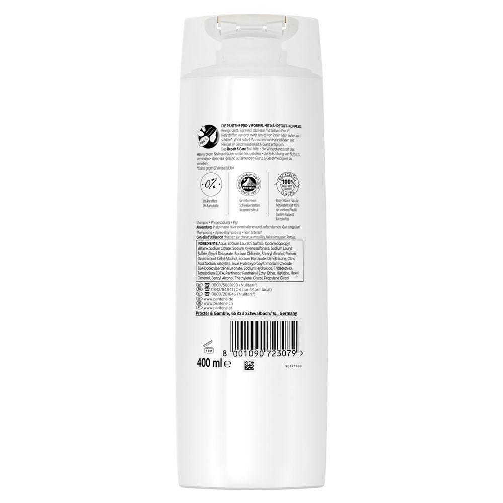 Bild: PANTENE PRO-V Repair & Care 3-In-1 Shampoo +Pflegespülung + Intensivpflege 