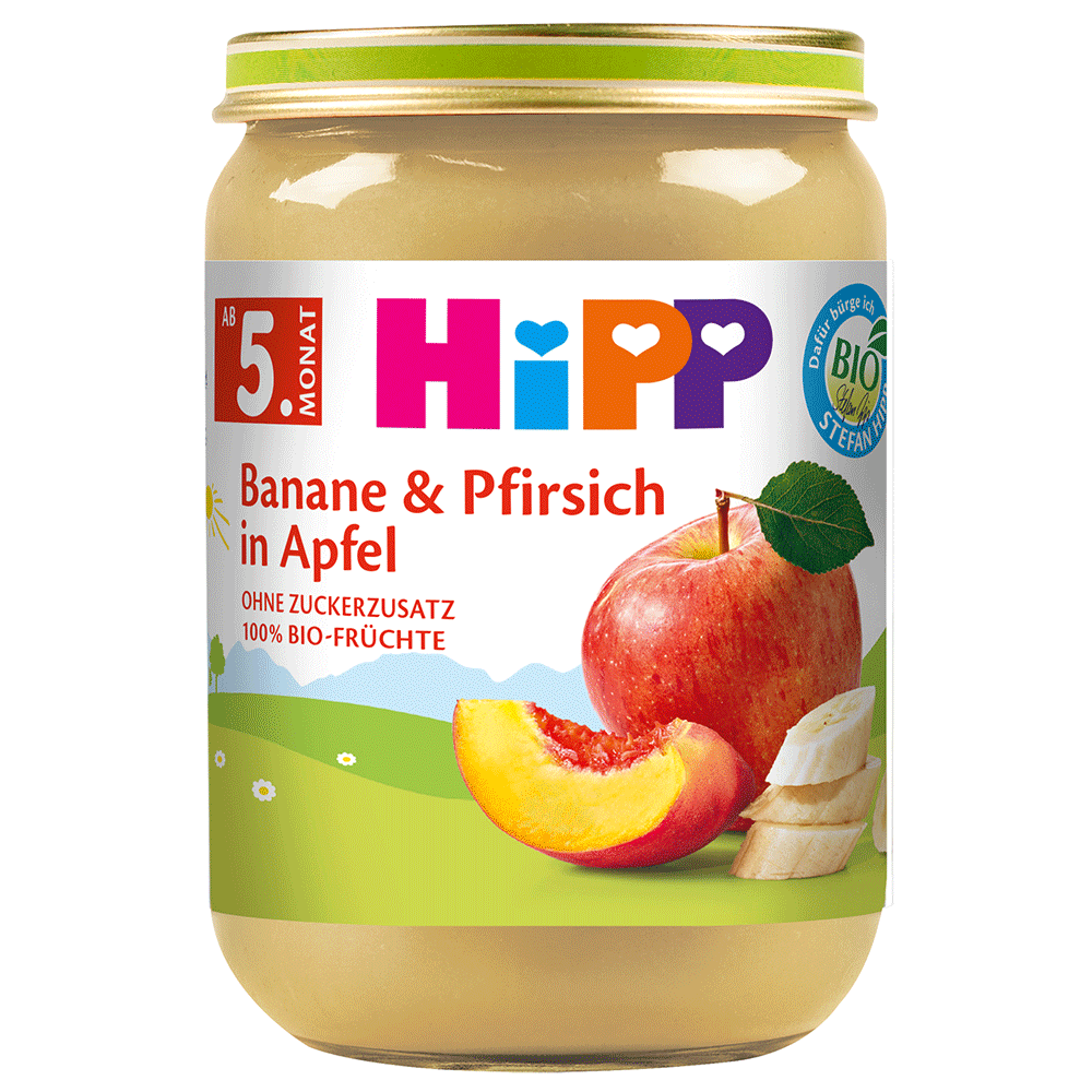 Bild: HiPP Banane & Pfirsich in Apfel 