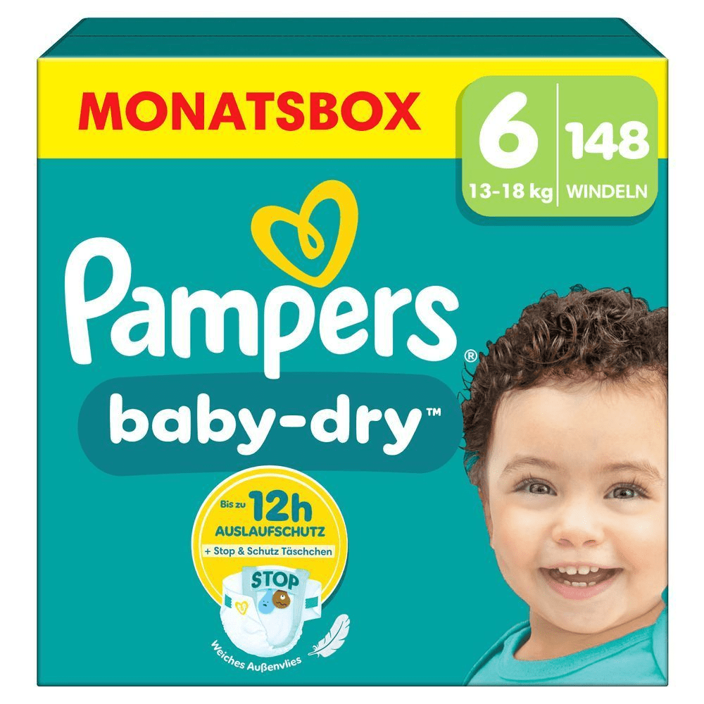 Bild: Pampers Baby-Dry Größe 6, 13kg - 18kg 