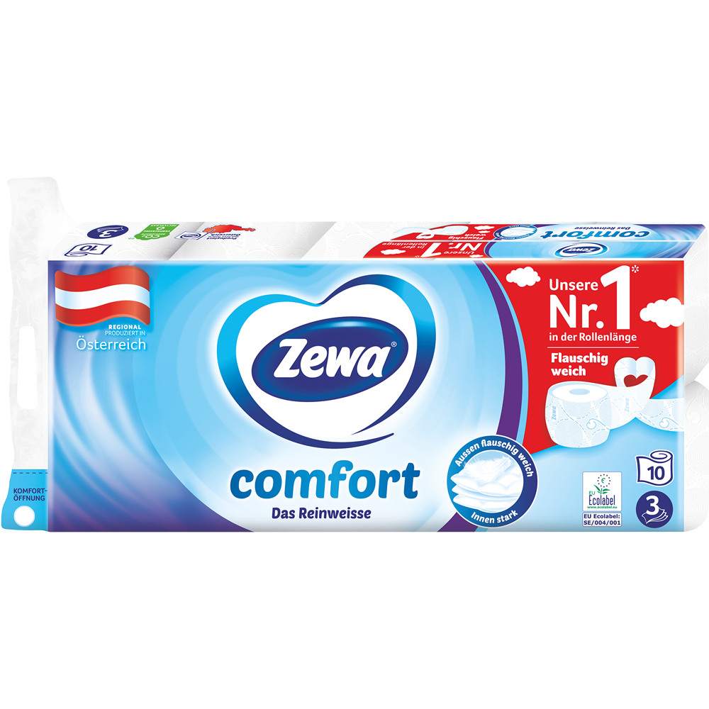 Bild: Zewa Comfort Das Reinweisse Toilettenpapier 