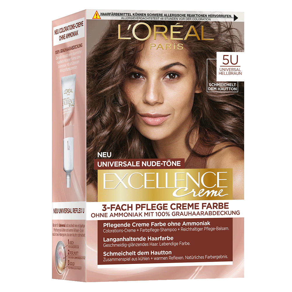 Bild: L'ORÉAL PARIS Excellence Creme-Coloration hellbraun