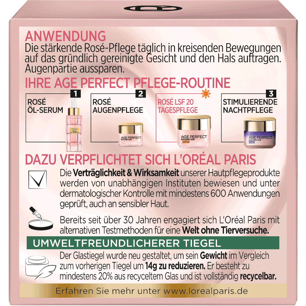 Bild: L'ORÉAL PARIS Age Perfect Golden Age Festigende Rosé-Creme 