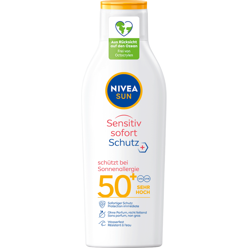 Bild: NIVEA Sun Sensitiv Sofort Schutz Lotion LSF 50+ 