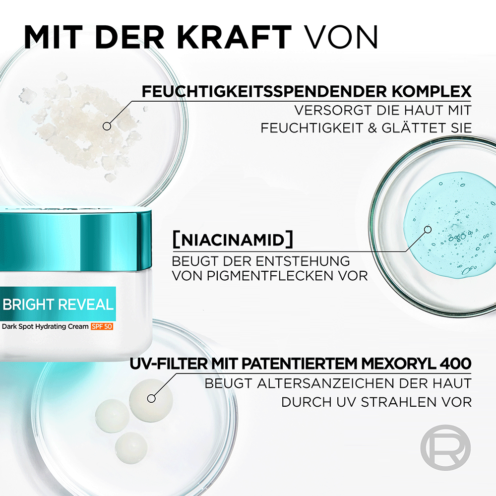 Bild: L'ORÉAL PARIS Bright Reveal Dark Spot Feuchtigkeitspflege LSF50 