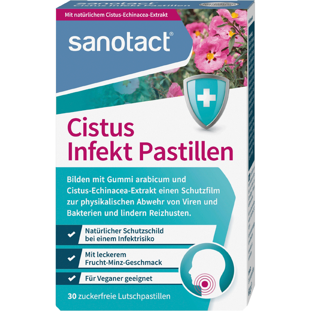 Bild: sanotact Cistus-Infektblocker Lutschpastillen 