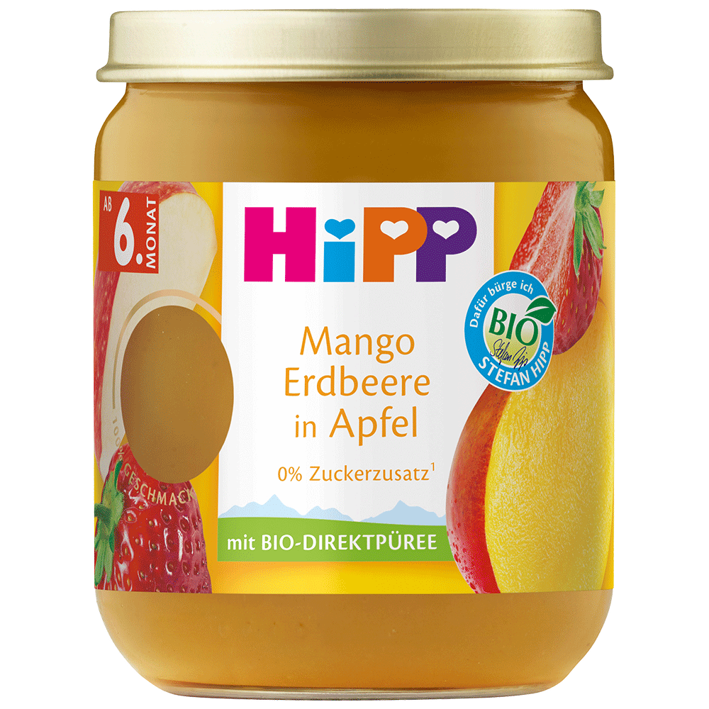 Bild: HiPP Mango Erdbeere in Apfel 