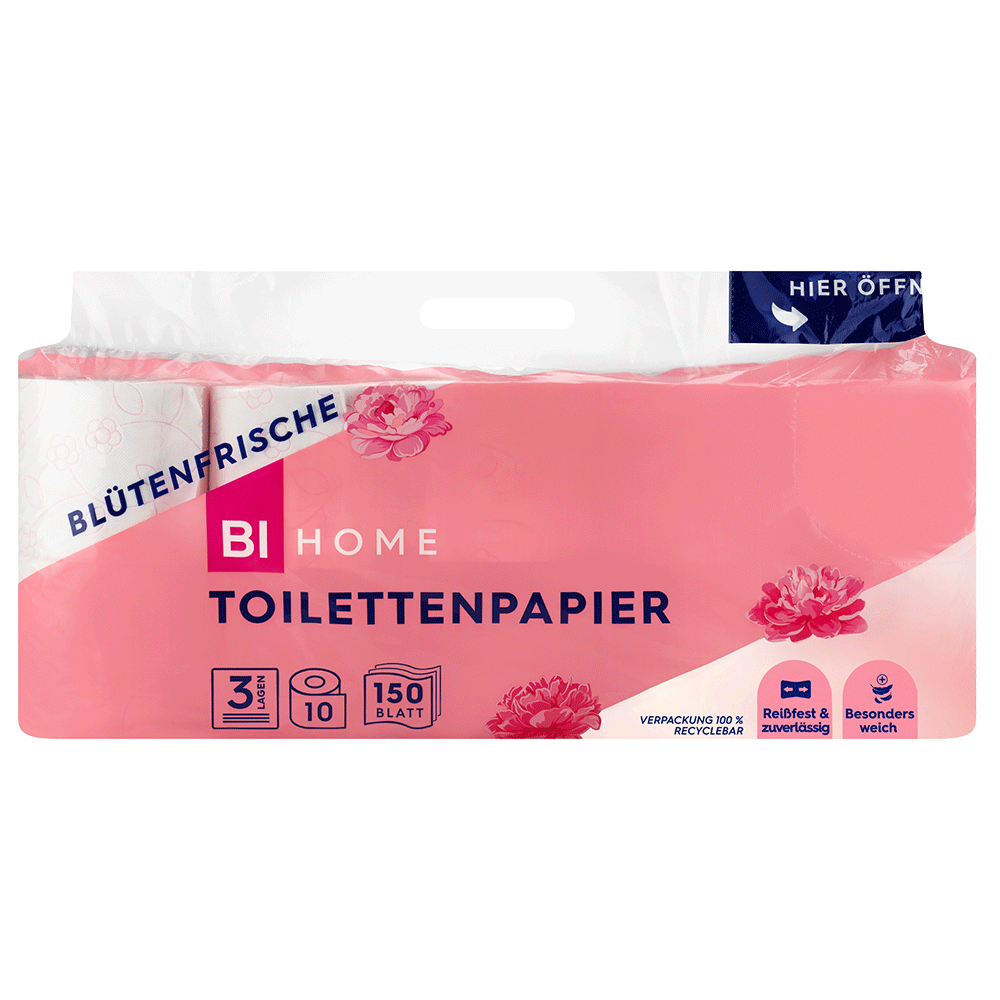 Bild: BI HOME Toilettenpapier Blütenfrische 