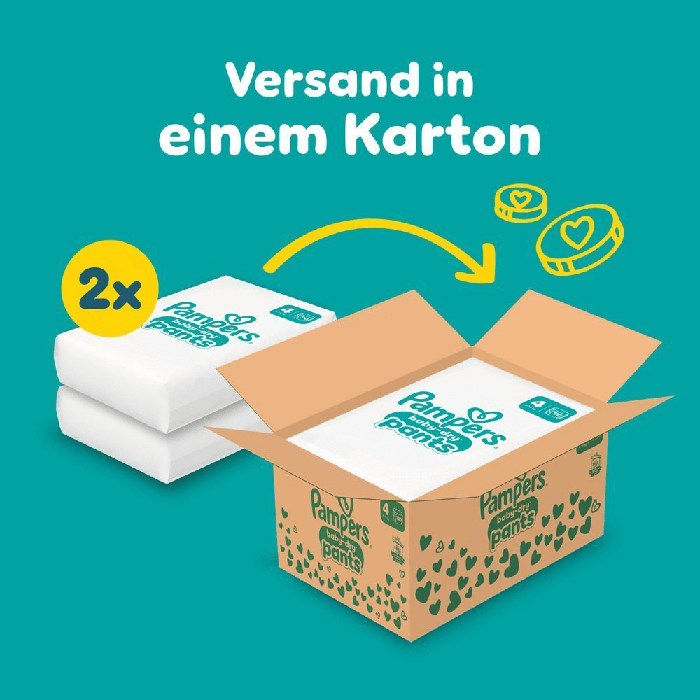 Bild: Pampers Baby-Dry Pants Größe 4, 9kg - 15kg 