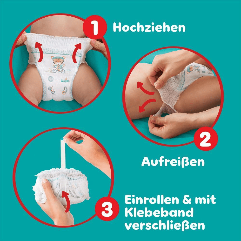 Bild: Pampers Baby-Dry Pants Größe 4, 9kg - 15kg 