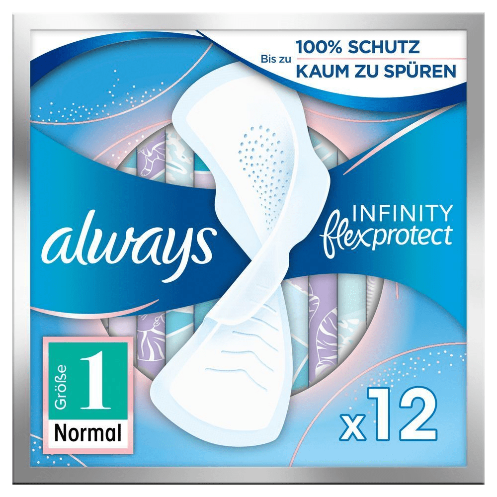 Bild: always Ultra Binde Infinity FlexProtect Normal mit Flügeln 