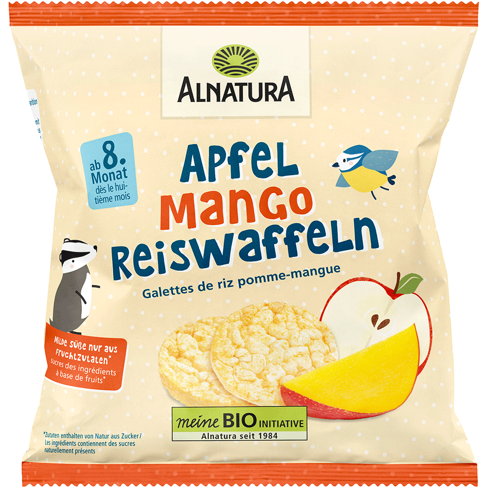 Bild: ALNATURA Mini Reiswaffeln Apfel-Mango 