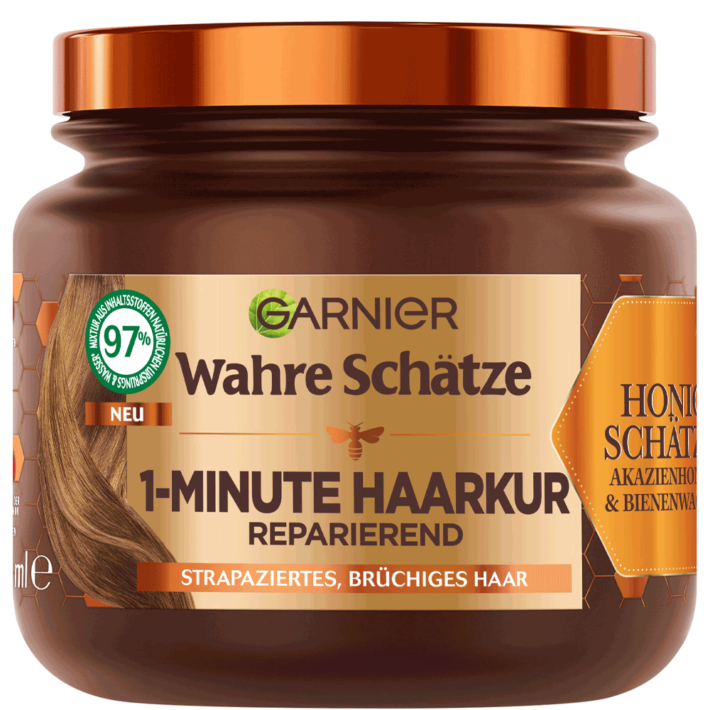 Bild: GARNIER Wahre Schätze Haarkur Honig Bienenwachs 