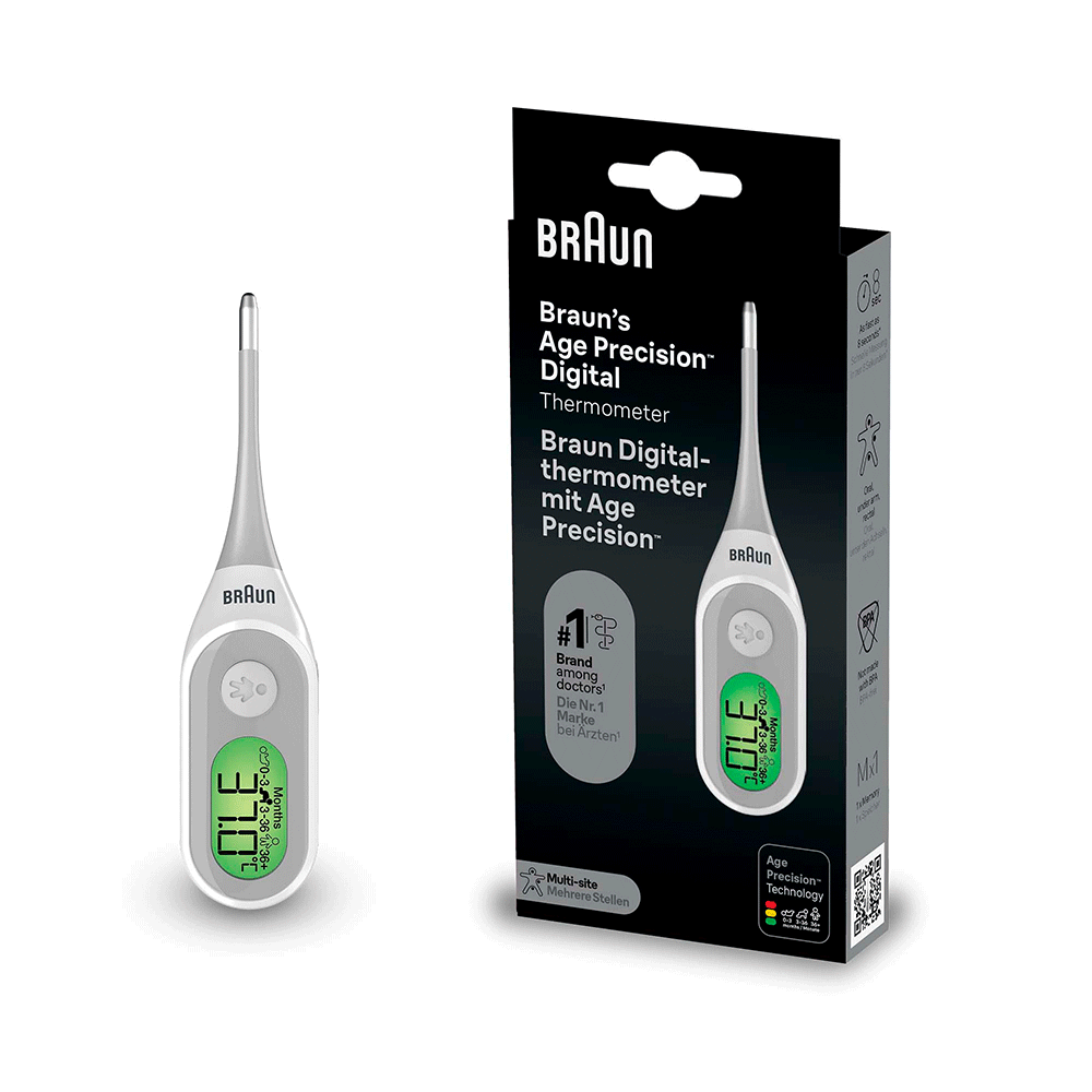 Bild: Braun Digitalthermometer mit Age Precision® PRT2000 