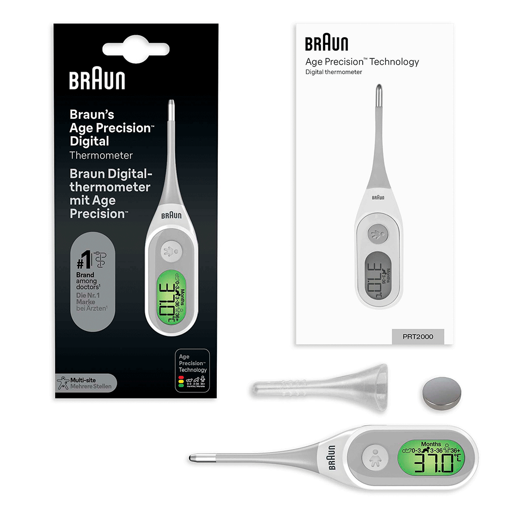 Bild: Braun Digitalthermometer mit Age Precision® PRT2000 