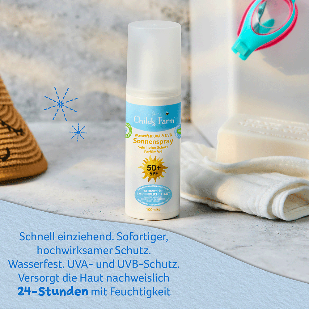 Bild: Childs Farm Sonnenlotion Spray LSF 50+ 