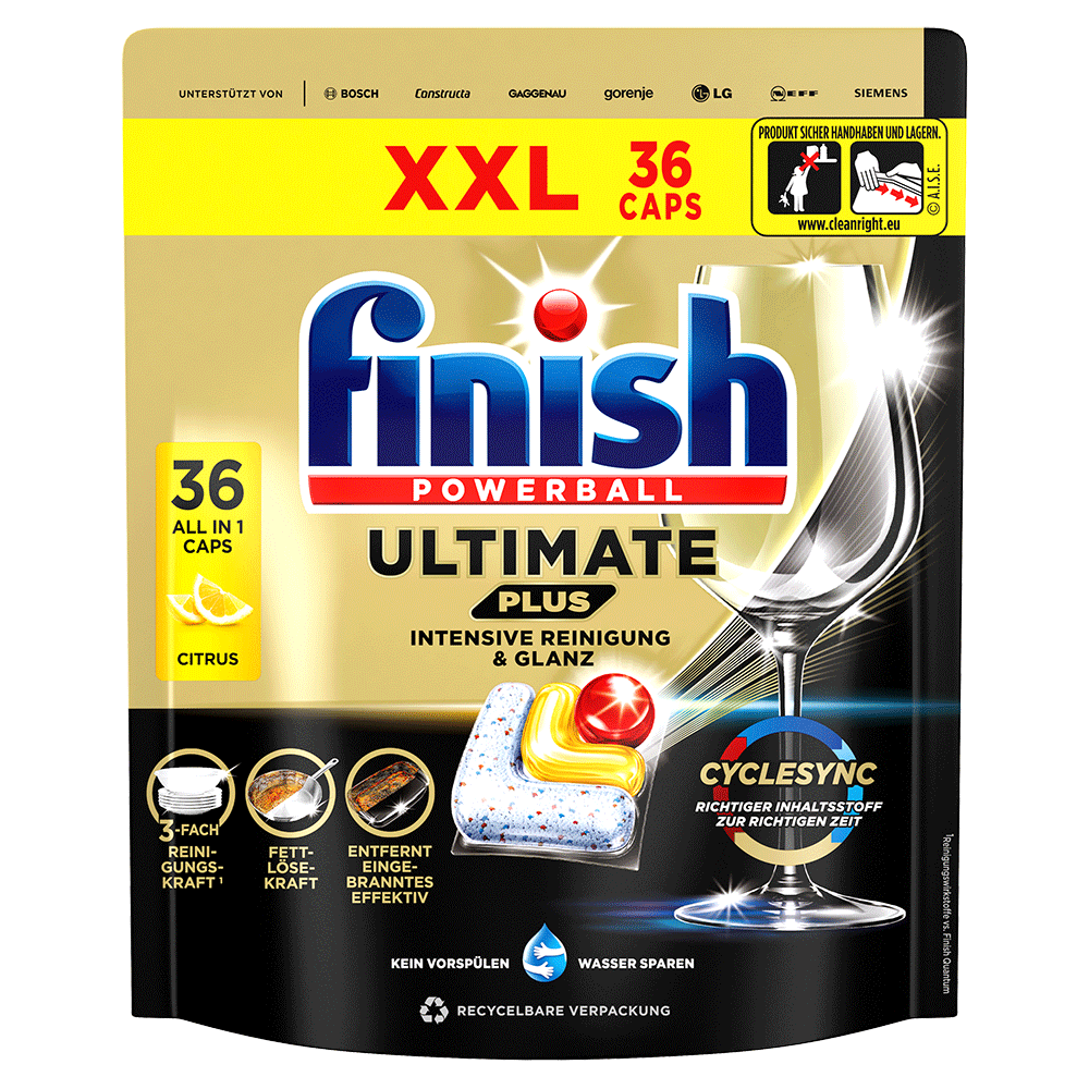 Bild: finish Ultimate Plus All in 1 Geschirrspültabs Citrus 