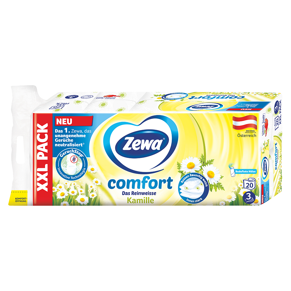 Bild: Zewa Comfort Das Reinweisse Kamille Toilettenpapier 