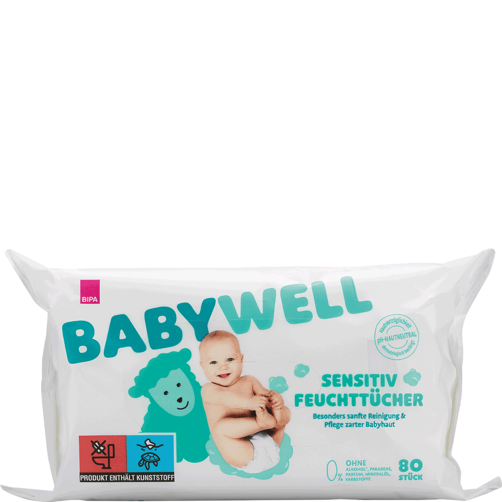 Bild: BABYWELL Sensitiv Feuchttücher 