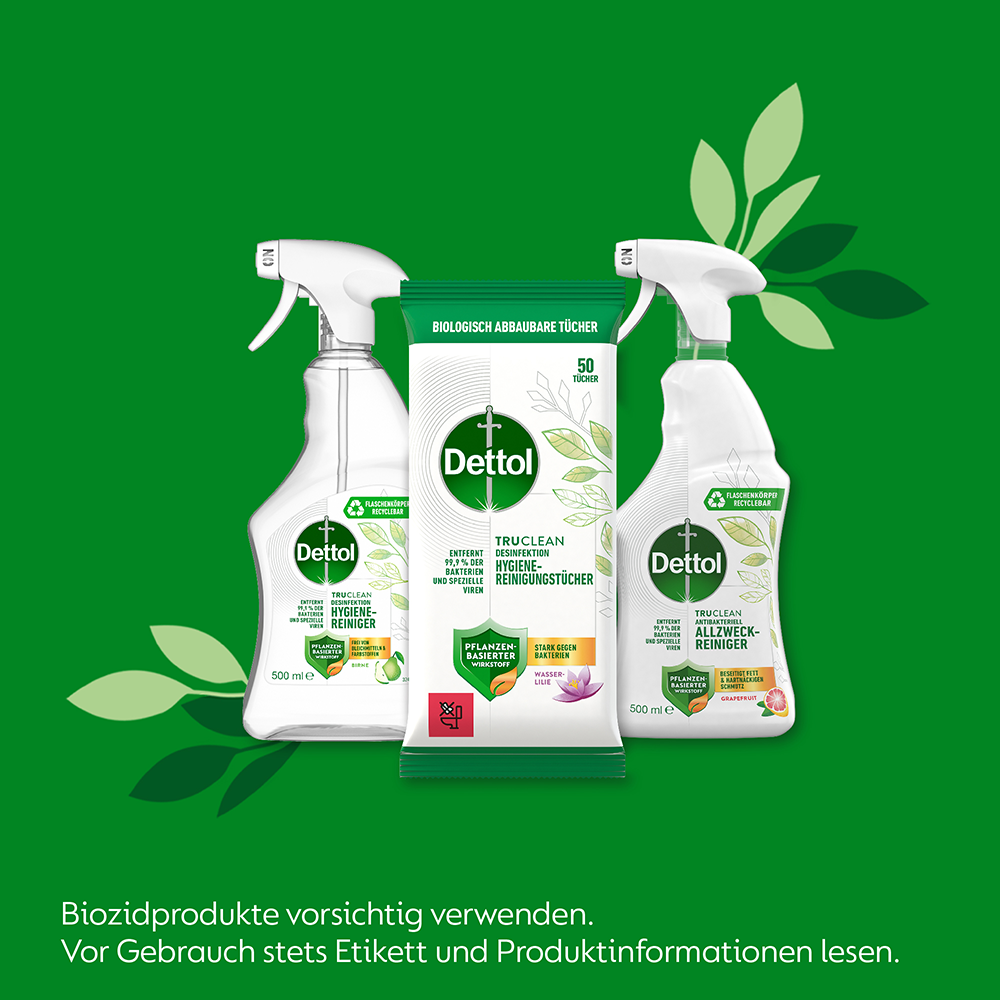 Bild: Dettol Hygiene-Reinigungstücher Wasserlilie 