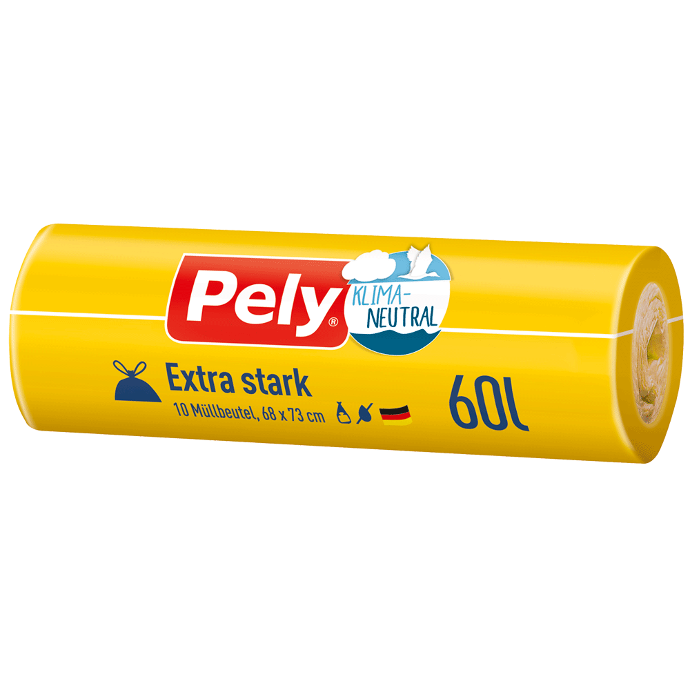 Bild: Pely Müllbeutel klimaneutral extra stark 60l 