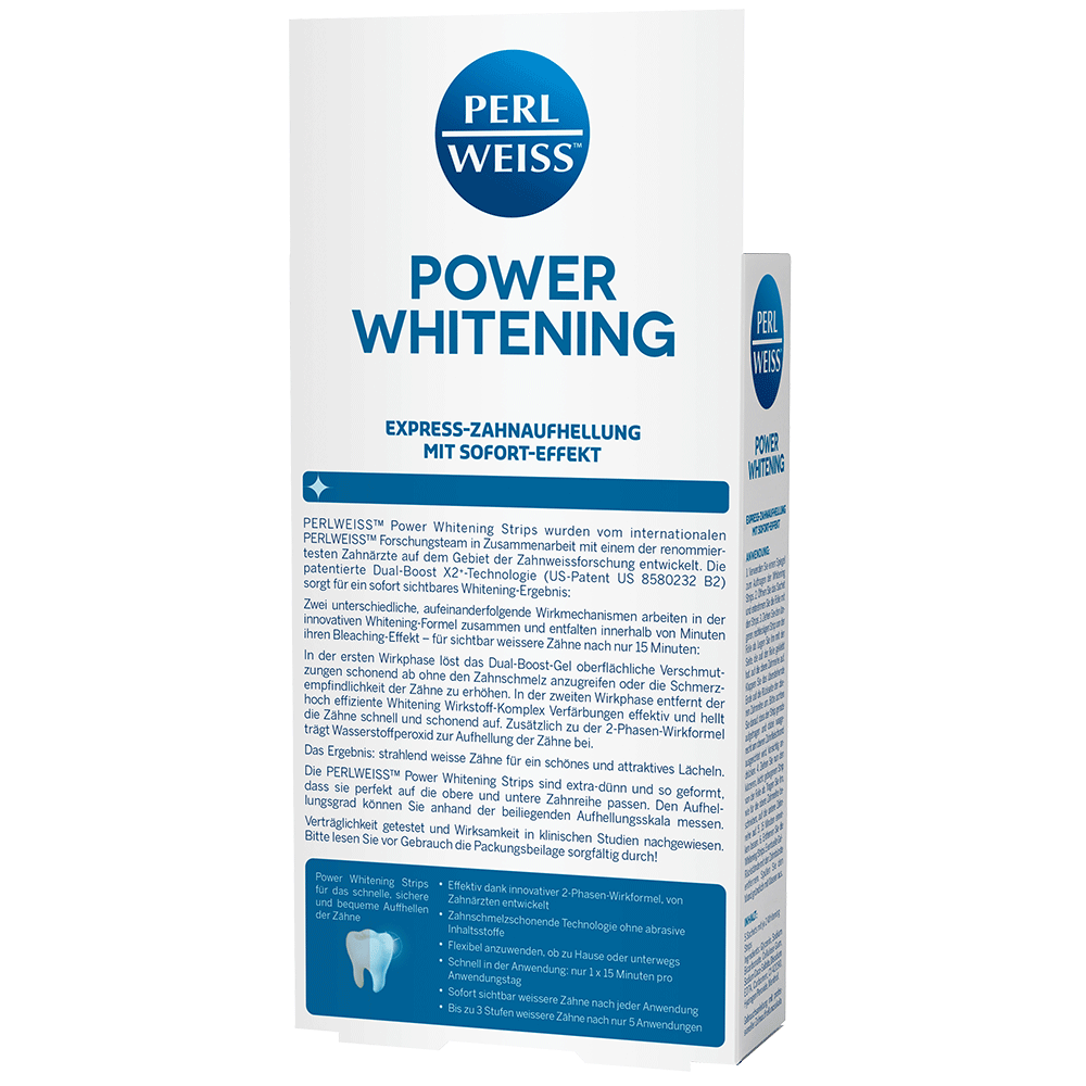 Bild: PERLWEISS Power Whitening Strips 