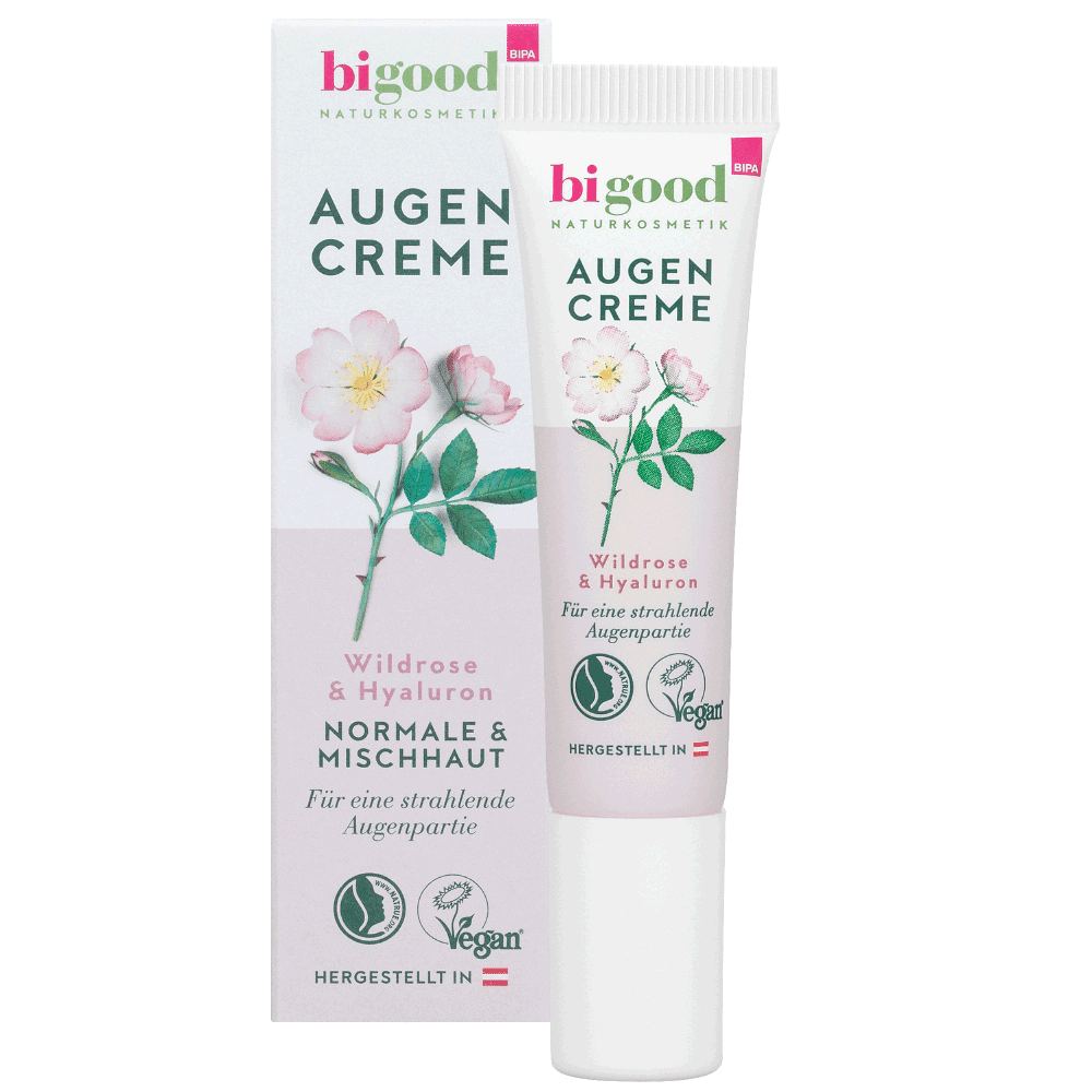 Bild: bi good Augencreme Wildrose & Hyaluron 