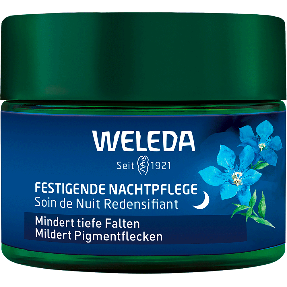 Bild: WELEDA Festigende Nachtpflege Blauer Enzian und Edelweiss 